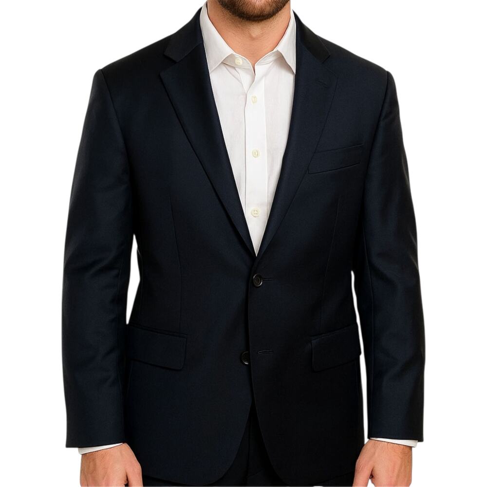 J. Crew Ludlow Blazer Loro Piana Super 130's 100% Wool Suit Jacket Black 39R